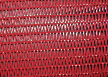 Κόκκινη ξηρότερη οθόνη πλέγματος ζωνών μεταφορέων πολυεστέρα σπειροειδής για το έγγραφο που κατασκευάζει τη μηχανή