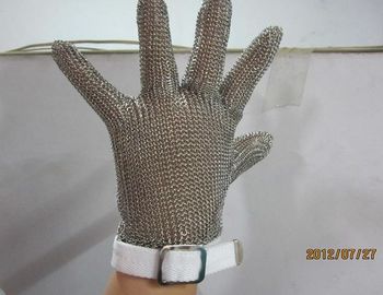 Κίνα Του S τέμνον γάντι Chainmail μεγέθους το άσπρο, γάντια ασφάλειας πλέγματος μετάλλων έκοψε ανθεκτικό προμηθευτής