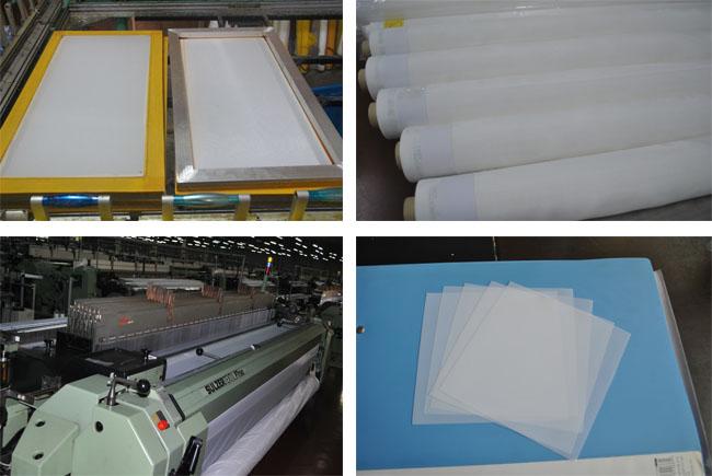πλέγμα εκτύπωσης οθόνης 77T 100%Polyester για την εκτύπωση κεραμικής με το κίτρινο χρώμα