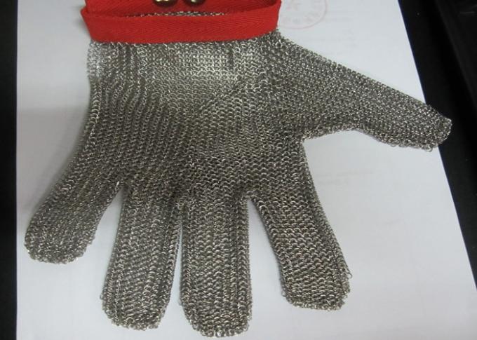 Του S τέμνον γάντι Chainmail μεγέθους το άσπρο, γάντια ασφάλειας πλέγματος μετάλλων έκοψε ανθεκτικό