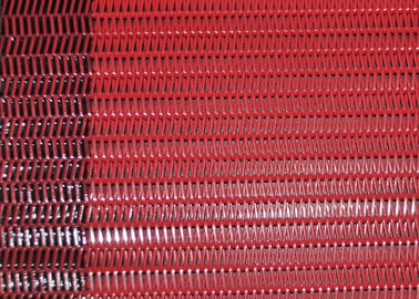 Κόκκινη ξηρότερη οθόνη πλέγματος ζωνών μεταφορέων πολυεστέρα σπειροειδής για το έγγραφο που κατασκευάζει τη μηχανή